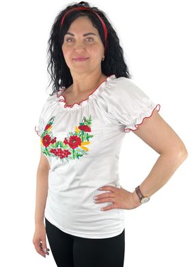 Жіноча вишиванка з короткими рукавами  - трикотаж Комсомольськ