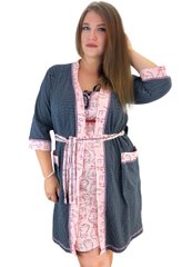 Комплект жіночий ажур нічна та халат  - трикотаж Комсомольськ