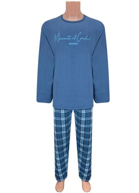 Пижама мужская начесная с накатом 46 синий (4659)