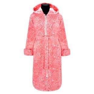 Халат махровый розы 44-46 персиковый (873) 873 фото - фабрика трикотажа