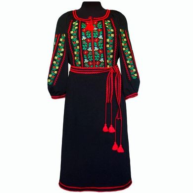 Платье вышитое с длинными рукавами - трикотаж Комсомольськ