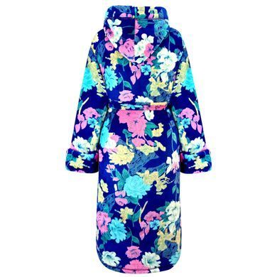 Халат махровый цветы 64-66 синий (863) 863 фото - фабрика трикотажа