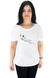 Жіноча футболка з накатом квіти 44 білий (4695)