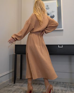 Платье с длинными рукавами муслин - фабрика трикотажа