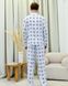 Пижама мужская на пуговицах шелк 44 белый (5064)