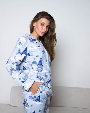 Пижама на запах новый год с хлопка - фабрика трикотажа