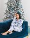 Пижама на запах новый год с хлопка - комсомольский трикотаж