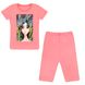 Комплект дитяча футболка з бриджами 28 рожевий (3313)