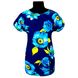 Блуза віскоза блакитні квіти - трикотаж Комсомольськ