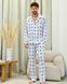 Пижама мужская на пуговицах шелк 46 белый (5064)