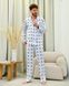 Пижама мужская на пуговицах шелк 46 белый (5064)