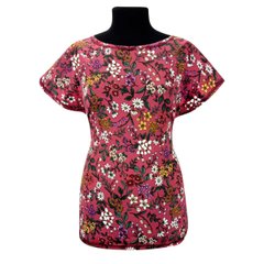 Блуза вискоза со спущенными рукавами цветы - фабрика трикотажа