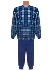 Пижама мужская комбинированная махра 46 темно-синий (4612)
